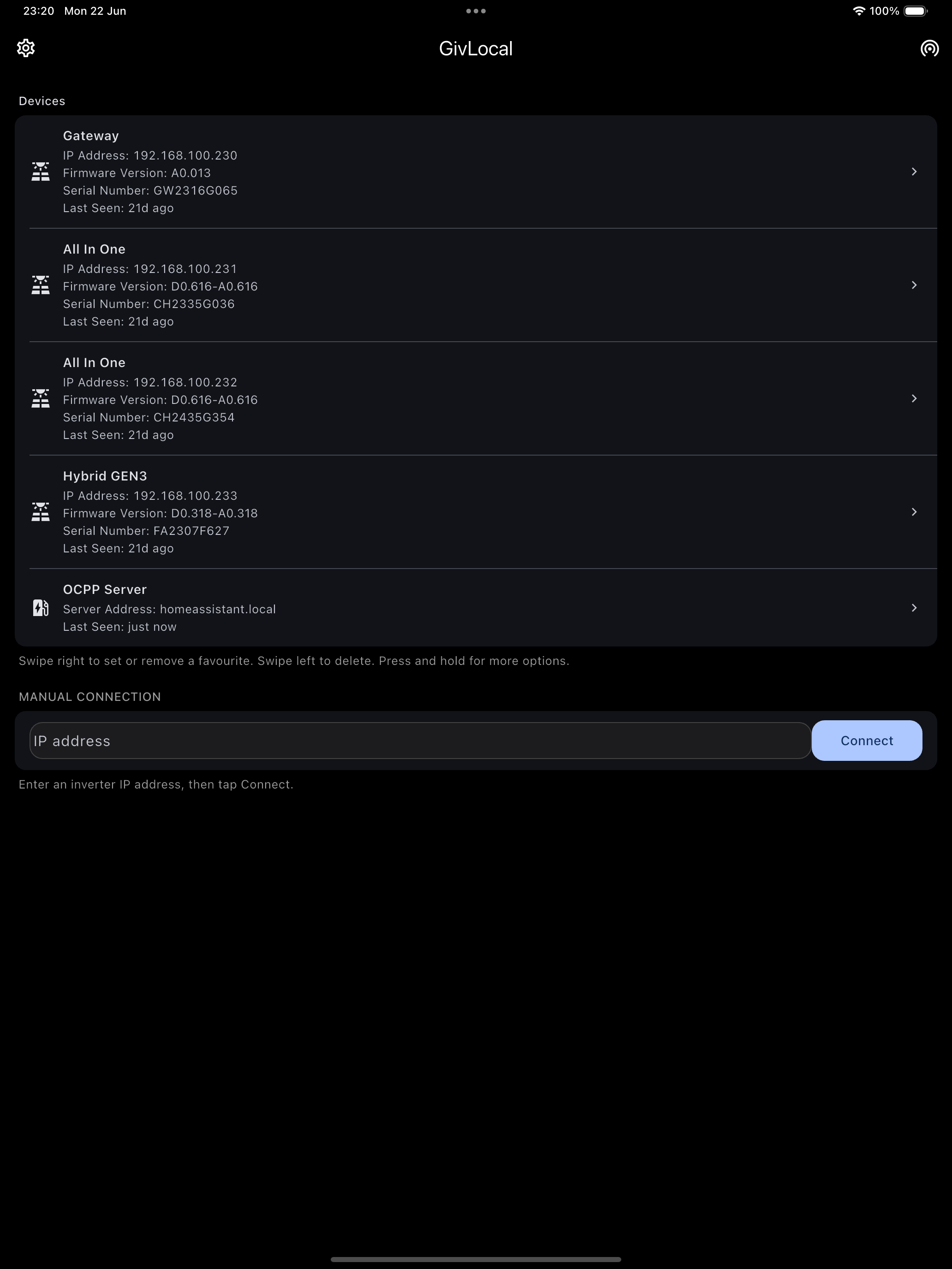 Device discovery on iPad